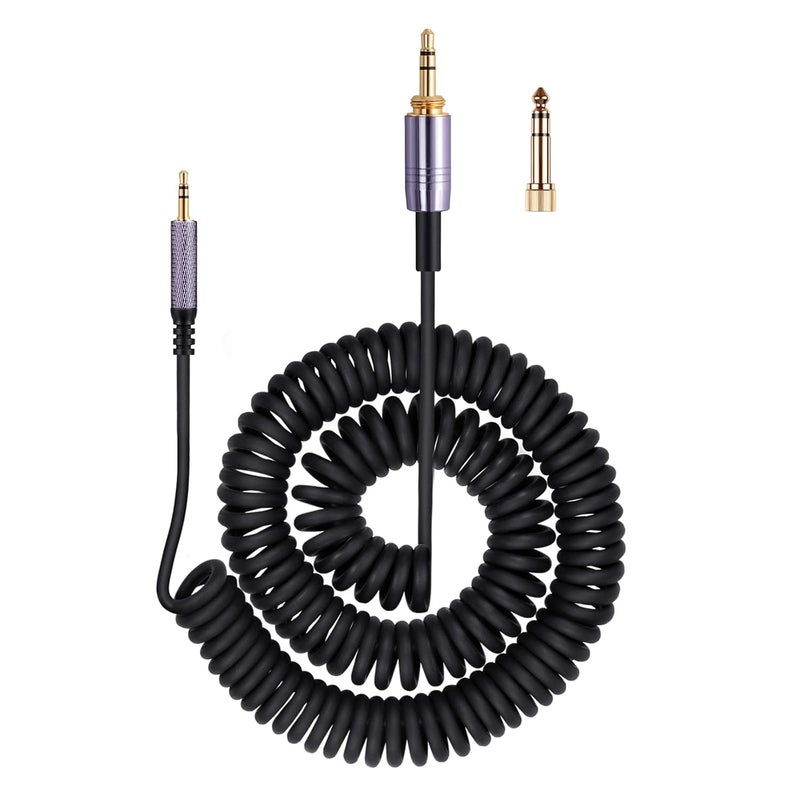 weishan Coiled Audio Cable Compatible with Bose QuietComfort Ultra QC45 / QC35 / QC25 / NC700 Headphones, 2.5mm to 3.5mm(1/8”) Extension Aux Cord 4ft to 14ft - Image 1